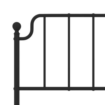 Stylish Black Metal Headboard 150 cm | Hipomarket UK