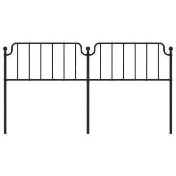 Stylish Metal Headboard Black 180 cm | Hipomarket