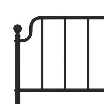 Stylish Metal Headboard Black 180 cm | Hipomarket