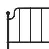 Stylish Metal Headboard Black 180 cm | Hipomarket