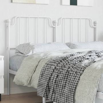 Stylish White Metal Headboard 135 cm - Hipomarket