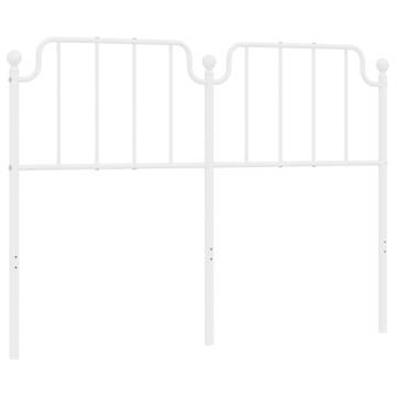 Stylish White Metal Headboard 135 cm - Hipomarket