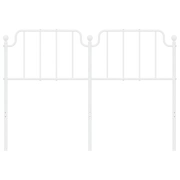 Stylish White Metal Headboard 135 cm - Hipomarket