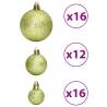 Light Green Christmas Baubles - 100 pcs Set for Holiday Decor