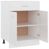 High Gloss White Drawer Bottom Cabinet - 60x46x81.5 cm