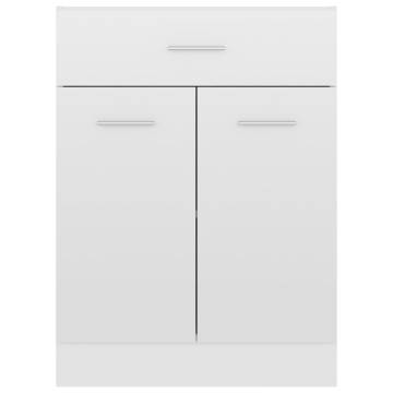 High Gloss White Drawer Bottom Cabinet - 60x46x81.5 cm