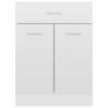 High Gloss White Drawer Bottom Cabinet - 60x46x81.5 cm