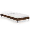 Smoked Oak Bed Frame 75x190 cm | Durable & Stylish Design