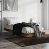 Smoked Oak Bed Frame 75x190 cm | Durable & Stylish Design