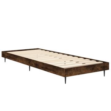 Smoked Oak Bed Frame 75x190 cm | Durable & Stylish Design