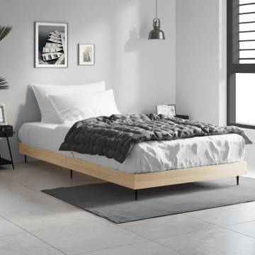 Sonoma Oak Bed Frame 100x200 cm - Durable Engineered Wood