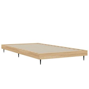 Sonoma Oak Bed Frame 100x200 cm - Durable Engineered Wood