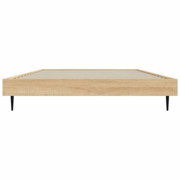 Sonoma Oak Bed Frame 100x200 cm - Durable Engineered Wood