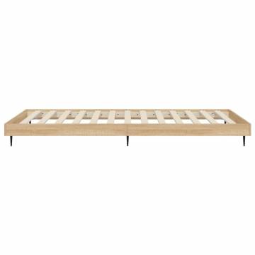 Sonoma Oak Bed Frame 100x200 cm - Durable Engineered Wood