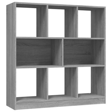 Book Cabinet Grey Sonoma - Stylish Storage Solution | HipoMarket