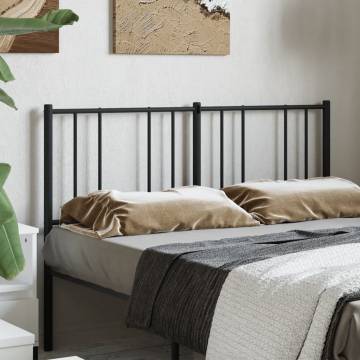 Stylish Metal Headboard Black 135 cm for Your Bedroom