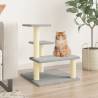 Cat Tree with Sisal Scratching Posts Light Grey 61 cm Colour light grey 