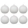 Bolsius Rustic Ball Candles Shine - Cloudy White (6 pcs)