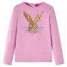 Kids' T-shirt with Long Sleeves Burnt Pink 116 Colour pink Size 116 (5-6y) 