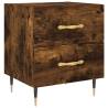 Stylish Smoked Oak Bedside Cabinet - 40x35x47.5 cm