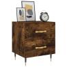 Stylish Smoked Oak Bedside Cabinet - 40x35x47.5 cm