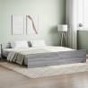 Bed Frame with Headboard and Footboard Grey Sonoma 200x200 cm Colour grey sonoma Size 200 x 200 cm 