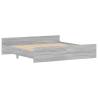 Grey Sonoma Bed Frame with Headboard & Footboard - 200x200 cm