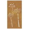 Garden Wall Decoration - Corten Steel Flower Design (105x55 cm)