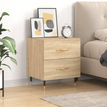 Stylish Bedside Cabinet in Sonoma Oak - 40x35x47.5 cm