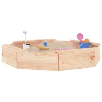 Wooden Octagon Sandbox with Seats | Creative Play for Kids