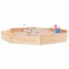 Sandbox with Seats Octagon Solid Wood Pine - Creative Play