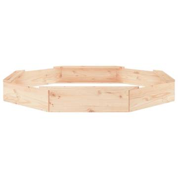 Sandbox with Seats Octagon Solid Wood Pine - Creative Play