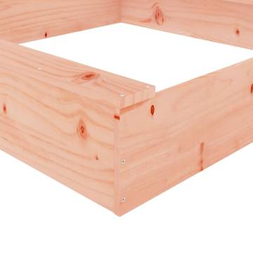 Square Solid Wood Sandbox with Seats - Durable & Fun Play