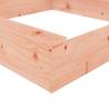 Square Solid Wood Sandbox with Seats - Durable & Fun Play