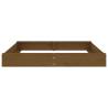 Honey Brown Square Wooden Sandbox with Seats | Hipomarket