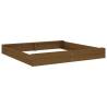 Honey Brown Square Wooden Sandbox with Seats | Hipomarket