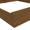 Honey Brown Square Wooden Sandbox with Seats | Hipomarket