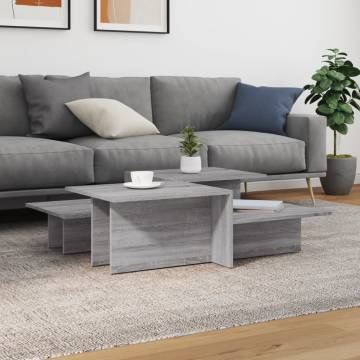 Elegant Grey Sonoma Coffee Tables - 2 pcs Set | Hipo Market