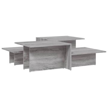 Elegant Grey Sonoma Coffee Tables - 2 pcs Set | Hipo Market