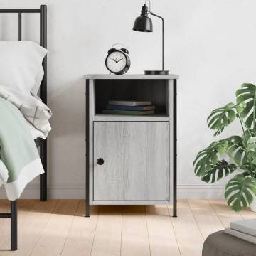 Grey Sonoma Bedside Cabinet 40x42x60 cm | Hipomarket UK