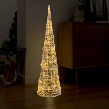 Acrylic Pyramid LED Light Cone - 120 cm Warm White