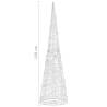 Acrylic Pyramid LED Light Cone - 120 cm Warm White