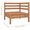 10 Piece Garden Lounge Set - Honey Brown Solid Pinewood