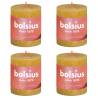 Bolsius Rustic Pillar Candles Shine 4 pcs 80x68 mm Honeycomb Yellow Colour honeycomb yellow Size 80 x 68 mm Quantity in Package 4 