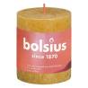 Bolsius Rustic Pillar Candles Shine - Honeycomb Yellow 4 pcs