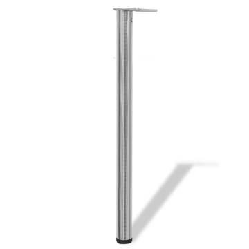 Adjustable Brushed Nickel Table Legs - 870 mm | HipoMarket