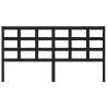 Stylish Black Solid Wood Pine Bed Headboard - 185.5x4x100 cm