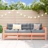 3 Piece Garden Lounge Set Solid Wood Douglas Colour natural douglas Quantity in Package 1 Model 2x corner + middle 