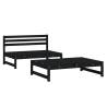 2 Piece Garden Lounge Set - Stylish Black Solid Pine Wood