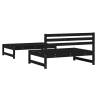 2 Piece Garden Lounge Set - Stylish Black Solid Pine Wood